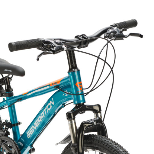 Ontdek de Generation M-760 Mountainbike 20 inch - Lichblauw met spatborden voor kinderen van 6-8 jaar. Met stoer design, 21 versnellingen en schijfremmen voor optimale veiligheid en plezier!