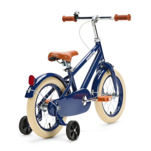 De Generation Retro 14 inch Blauw – Kinderfiets is perfect voor 3-5 jarigen, met stijlvol design, veilige remmen, en comfort. Inclusief zijwieltjes, ideaal voor een veilige en plezierige fietservaring.
