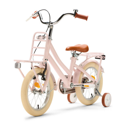 De Generation Urban Junior 14 inch Roze – Kinderfiets is een stijlvolle en veilige fiets voor kinderen van 3 tot 5 jaar. Met zijwieltjes, dubbele remmen en een handige voordrager is deze kinderfiets ideaal om de eerste fietskilometers mee te maken.