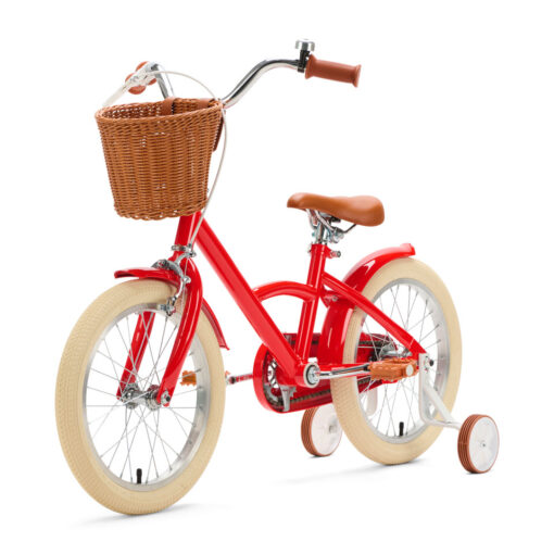 De Generation Classic 16 inch Rood - Kinderfiets, biedt stijl, veiligheid, en comfort voor kinderen van 4-6 jaar. Inclusief zijwieltjes en eenvoudige montage. Bestel vandaag nog!
