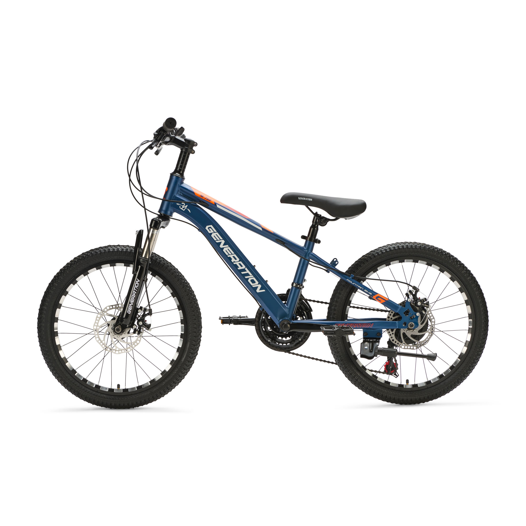 Generation M-760 mountainbike 20 inch - Blauw Ontdek de blauwe Generation M-760 Mountainbike 20 inch voor kinderen van 6-8 jaar. Met stoer design, 21 versnellingen en schijfremmen voor optimale veiligheid en plezier!