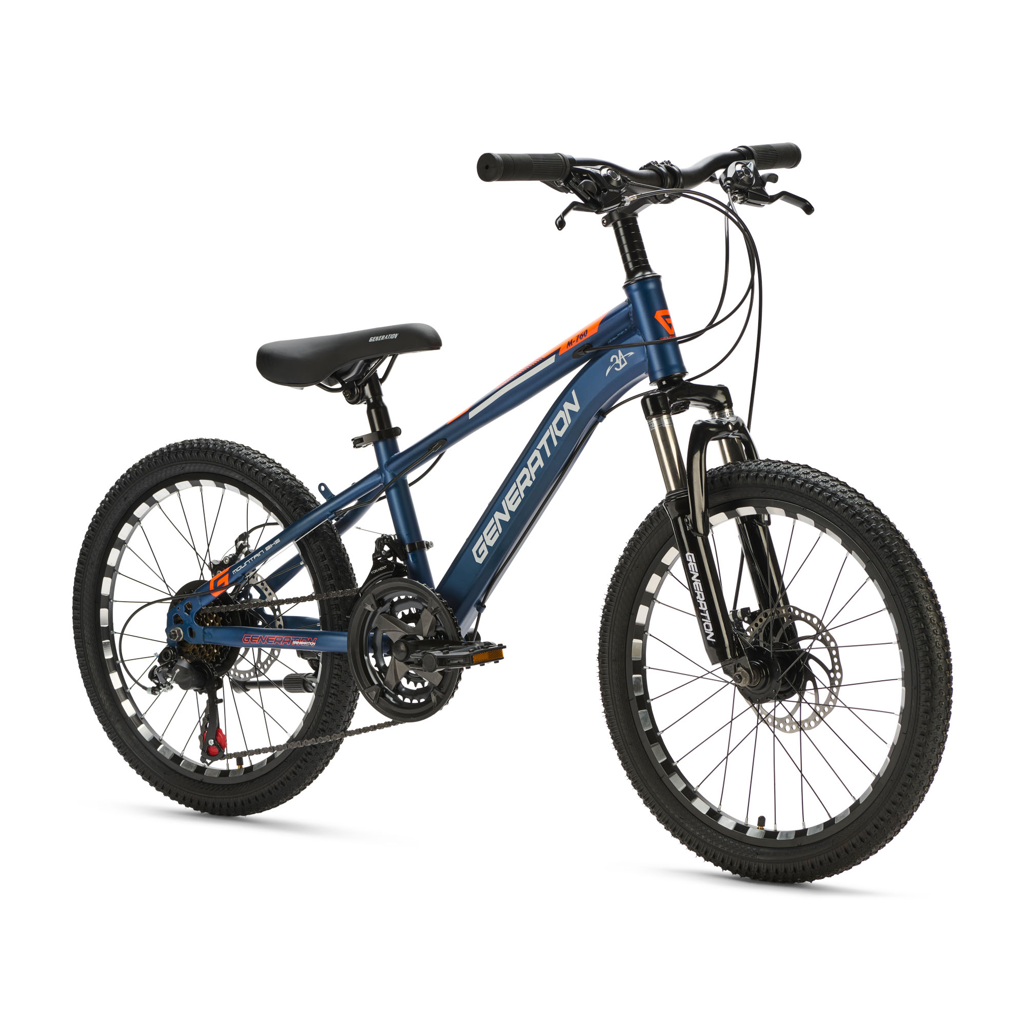 Generation M-760 mountainbike 20 inch - Blauw Ontdek de blauwe Generation M-760 Mountainbike 20 inch voor kinderen van 6-8 jaar. Met stoer design, 21 versnellingen en schijfremmen voor optimale veiligheid en plezier!