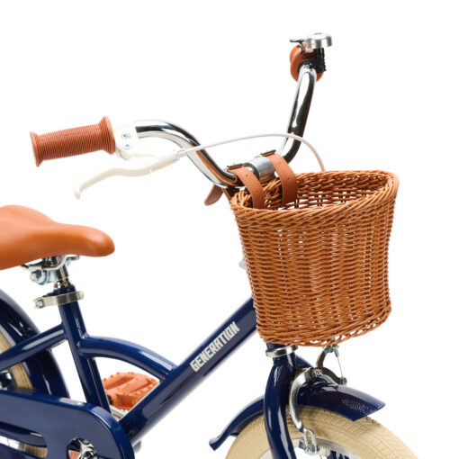 De Generation Classic 14 inch Blauw - Kinderfiets, biedt stijl, veiligheid, en comfort voor kinderen van 3-5 jaar. Inclusief zijwieltjes en eenvoudige montage. Bestel vandaag nog!