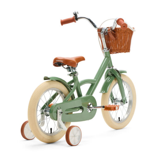 De Generation Classic 14 inch Olijfgroen - Kinderfiets, biedt stijl, veiligheid, en comfort voor kinderen van 3-5 jaar. Inclusief zijwieltjes en eenvoudige montage. Bestel vandaag nog!