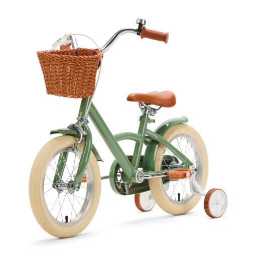 De Generation Classic 14 inch Olijfgroen - Kinderfiets, biedt stijl, veiligheid, en comfort voor kinderen van 3-5 jaar. Inclusief zijwieltjes en eenvoudige montage. Bestel vandaag nog!