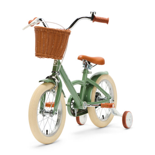 De Generation Classic 14 inch Olijfgroen - Kinderfiets, biedt stijl, veiligheid, en comfort voor kinderen van 3-5 jaar. Inclusief zijwieltjes en eenvoudige montage. Bestel vandaag nog!