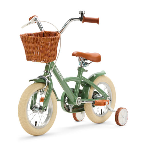 De Generation Classic 12 inch Olijfgroen - Kinderfiets, biedt stijl, veiligheid, en comfort voor kinderen van 2-4 jaar. Inclusief zijwieltjes en eenvoudige montage. Bestel vandaag nog!