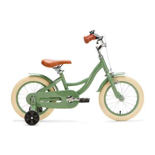 Op de groene Generation Blanco kinderfiets 14 inch trekt jouw kind zeker de aandacht! Deze stoere fiets, geschikt voor kinderen van 3 tot 5 jaar, wordt met zijwieltjes geleverd en is daarom ook perfect geschikt voor kinderen die nog wat ondersteuning kunnen gebruiken.