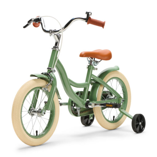 Op de groene Generation Blanco kinderfiets 14 inch trekt jouw kind zeker de aandacht! Deze stoere fiets, geschikt voor kinderen van 3 tot 5 jaar, wordt met zijwieltjes geleverd en is daarom ook perfect geschikt voor kinderen die nog wat ondersteuning kunnen gebruiken.
