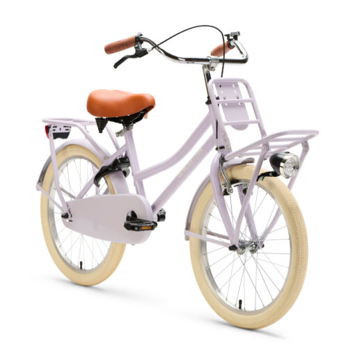 De Generation Urban Transportfiets 20 inch - Lila is een trendy kinderfiets ontworpen voor avonturen. Met terugtraprem, handrem, standaard en slot voor veiligheid en gemak. Voor 95% gemonteerd geleverd. Perfect voor jonge rijders die de straten willen verkennen!