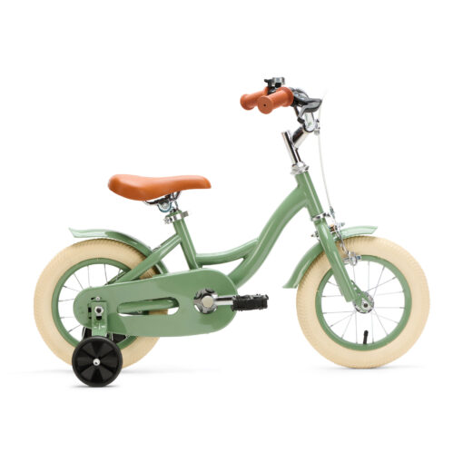 De Generation Blanco 12 Inch Olijfgroen is een stoere kinderfiets voor kinderen van 2-4 jaar. Met een stevig frame, verstelbaar zadel en stuur, en een robuust ontwerp.