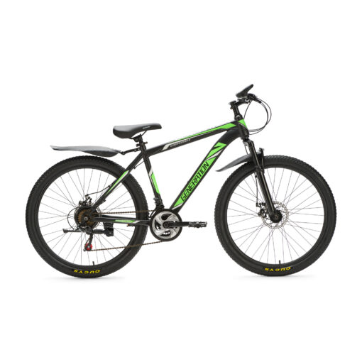 Stoere en stevige mountainbike van Generation Fietsen met 26 inch wielen, spatborden, 21 versnellingen en schijfremmen. Geschikt voor kinderen van 10 tot 14 jaar.