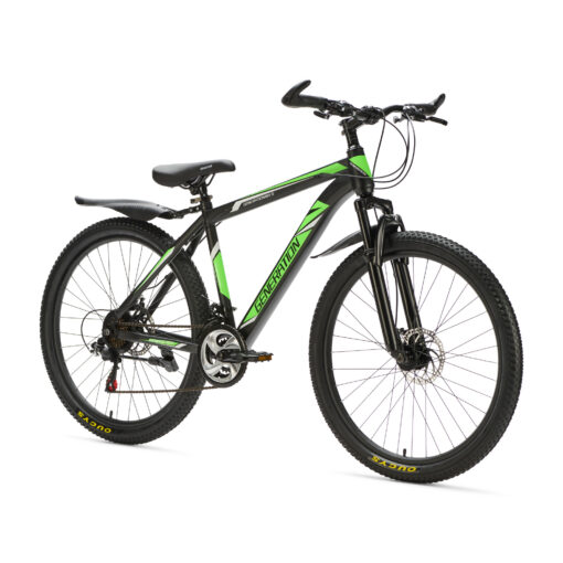 Stoere en stevige mountainbike van Generation Fietsen met 26 inch wielen, spatborden, 21 versnellingen en schijfremmen. Geschikt voor kinderen van 10 tot 14 jaar.