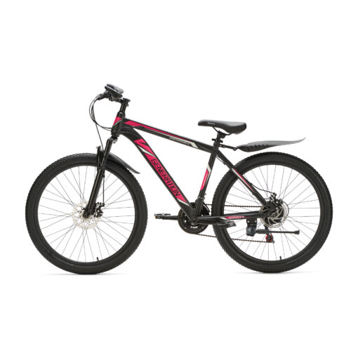 Stoere en stevige mountainbike van Generation Fietsen met 26 inch wielen, spatborden, 21 versnellingen en schijfremmen. Geschikt voor kinderen van 10 tot 14 jaar.