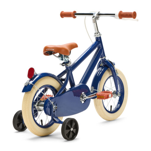De Generation Retro 12 inch Blauw – Kinderfiets is perfect voor 2-4 jarigen, met stijlvol design, veilige remmen, en comfort. Inclusief zijwieltjes, ideaal voor een veilige en plezierige fietservaring.