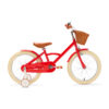 De Generation Classic 18 Inch Rood met mandje is een stoere kinderfiets voor kinderen van 5 tot 8 jaar. Met zijwieltjes, een stevig stalen frame, rotan mandje en bruine accenten is deze fiets zowel praktisch als stijlvol. Voorzien van een achteruittraprem én handrem, reflectoren en een gesloten kettingkast voor veilig en comfortabel fietsen.