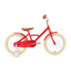 De Generation Classic 18 Inch Rood is een stoere kinderfiets voor kinderen van 5 tot 8 jaar. Met zijwieltjes, een stevig stalen frame en bruine accenten is deze fiets zowel praktisch als stijlvol. Voorzien van een achteruittraprem én handrem, reflectoren en een gesloten kettingkast voor veilig en comfortabel fietsen.