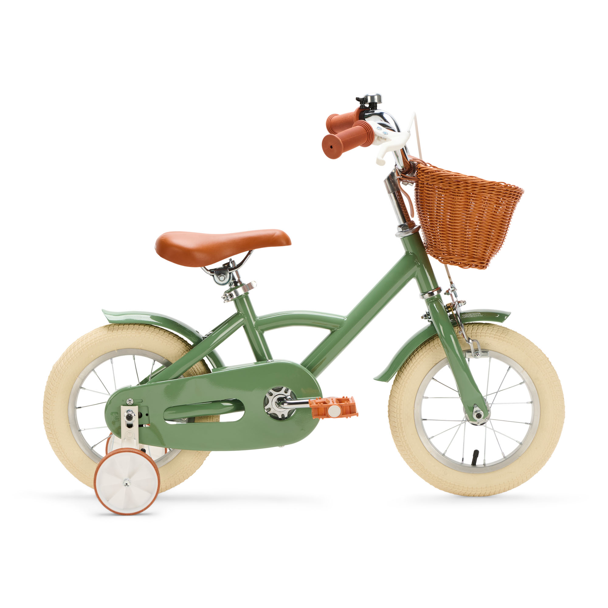 Generation Classic 12 inch Groen – Kinderfiets met Mandje De Generation Classic 12 inch Groen – Kinderfiets met Mandje is een stevige en stijlvolle eerste fiets voor kinderen van 2 tot 4 jaar. Met zijwieltjes en een bel combineert deze klassieke kinderfiets veiligheid en comfort met een vrolijke uitstraling.