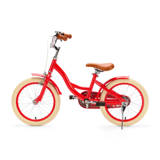 De Generation Blanco 16 inch Rood zonder mandje is een veilige en vrolijke kinderfiets voor kinderen van ongeveer 4 tot 6 jaar. Met een stevig frame, terugtraprem en verstelbaar zadel en stuur is deze fiets ideaal voor dagelijks fietsplezier en groeit hij mee met je kind.