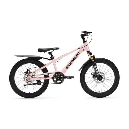 De Generation X6 20 inch Roze is een sportieve kinderfiets met een licht aluminium frame en krachtige schijfremmen. Ideaal voor kinderen van 6 tot 8 jaar die houden van een stoere mountainbike uitstraling, gecombineerd met veiligheid en comfort voor dagelijks gebruik.