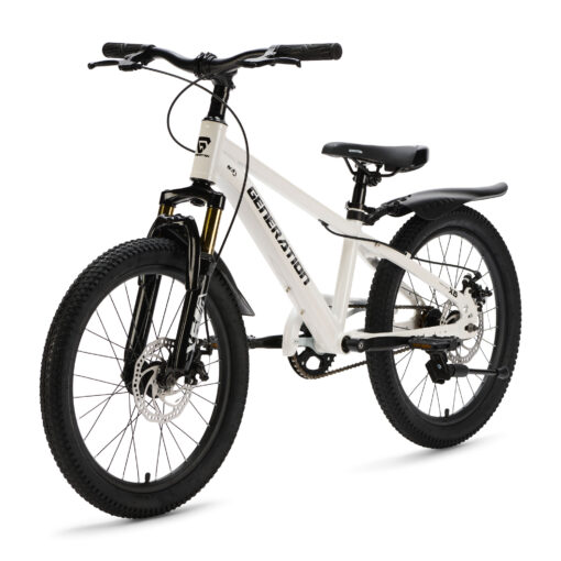 De Generation X6 20 inch Wit is een lichte en sportieve kinderfiets met aluminium frame en krachtige schijfremmen. Perfect voor kinderen van 6 tot 8 jaar die een stoere mountainbike look combineren met dagelijks fietsplezier.
