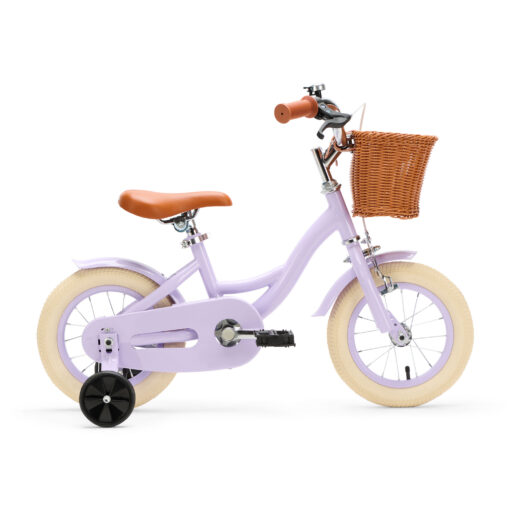 De Generation Blanco 12 Inch Lila met Mandje is een charmante kinderfiets voor kinderen van 2-4 jaar. Met een stevig frame, verstelbaar zadel en stuur.