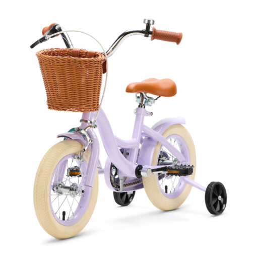De Generation Blanco 12 Inch Lila met Mandje is een charmante kinderfiets voor kinderen van 2-4 jaar. Met een stevig frame, verstelbaar zadel en stuur.