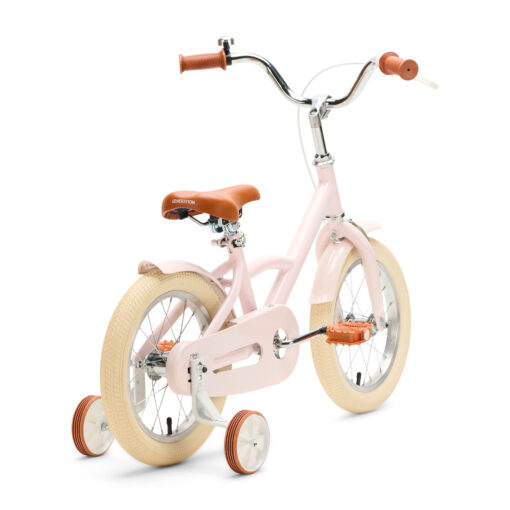 De Generation Classico 14 inch Roze – Kinderfiets, biedt stijl, veiligheid, en comfort voor kinderen van 3-5 jaar. Inclusief zijwieltjes en eenvoudige montage. Bestel vandaag nog!