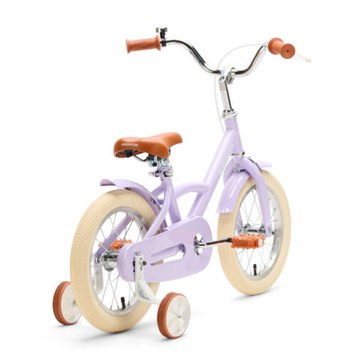 De Generation Classico 14 inch Lila – Kinderfiets, biedt stijl, veiligheid, en comfort voor kinderen van 3-5 jaar. Inclusief zijwieltjes en eenvoudige montage. Bestel vandaag nog!